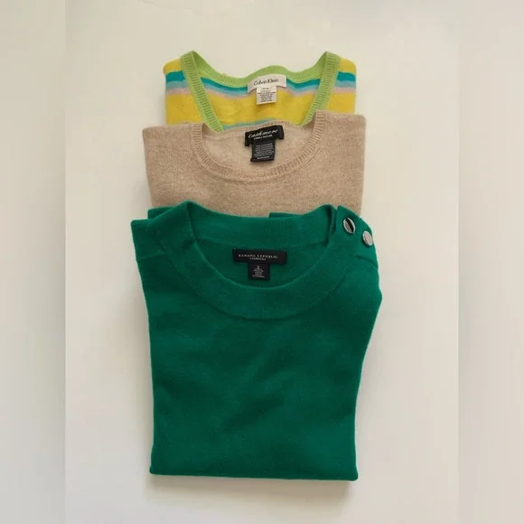 Lord & Taylor, Banana Republic, Calvin Klein Cashmere Sweater Bundle Perfect - Picture 3 of 14